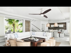 Zdalny wentylator LED z trzema drewnianymi łopatkami