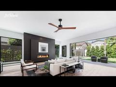 52-calowy wentylator sufitowy z litego drewna, cichy silnik DC, nowoczesny design do salonu i sypialni