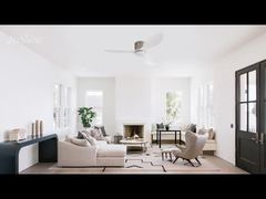 Wentylator sufitowy LED 2 w 1, 48 cali, plastikowe łopatki, cichy silnik, idealny do sypialni i salonu