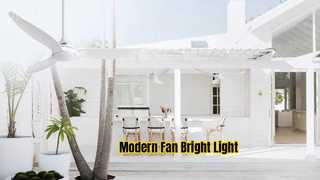 52-calowy biały nowoczesny wentylator sufitowy ze światłem