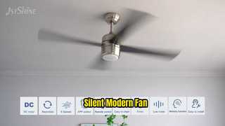 Cichy, nowoczesny wentylator sufitowy LED