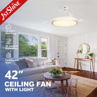kupować Led ceiling fan With Lamp Dc Fandelier Folded Blade OEM Kolor 3 Kolor Led Light produkcja online