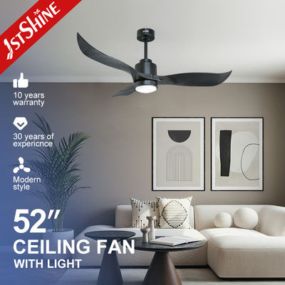 kupować Materiał korpusu lampy Metal 52 cale Czarny 3 Łopatki ABS DC 35W Prosty Ozdobny Wentylator Sufitowy z Oświetleniem LED produkcja online