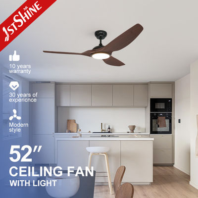 kupować Wentilator sufitowy LED z 3-kolorowym LED Light Dark Wood Grain ABS Blades Smart Remote Control produkcja online