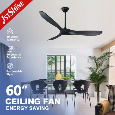 kupować CE ROHS 3 Blade Solid Wood Ceiling Fan bez światła 60 Inch produkcja online