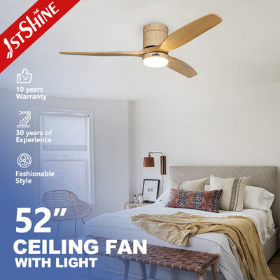 kupować 52-calowe łopaty z macierzystego drewna DC Motor LED Sufit Fan oświetlenie do dekoracji domu biura produkcja online