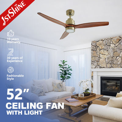 kupować Quiet DC Motor Indoor Decorative Solid Wood Ceiling Fan With Light For Smart Home produkcja online