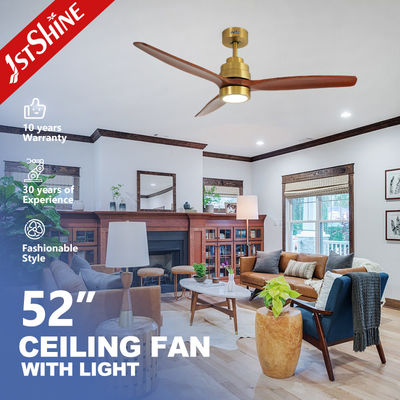kupować Natural Wood Blade DC Motor Remote LED Ceiling Fan For Home Hotel produkcja online