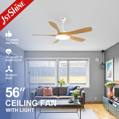 kupować 56-Inch Ceiling Fan with LED Light – DC Motor, 5 Blades, Acrylic Lampshade produkcja online