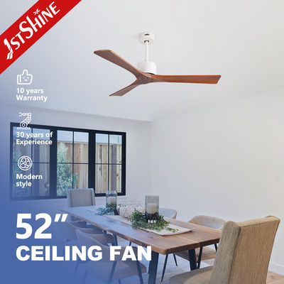 kupować 52 Inch Solid Wood Ceiling Fan Quiet DC Motor Modern Design for Living Room and Bedroom Use produkcja online