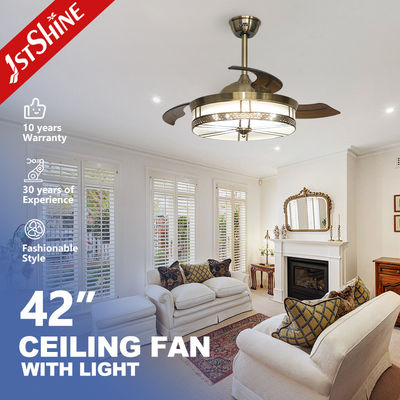 Cooling Air and Light Function 1stshine Copper Decorative LED Ceiling Fan 3*PC Blades