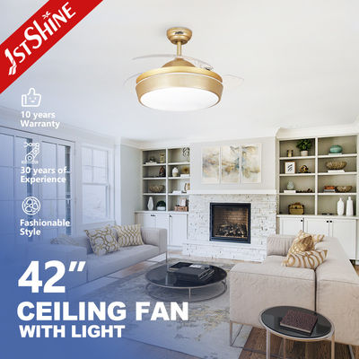 Przejrzysty ukryty wentylator sufitowy z światłem LED 1stshine Luxury European Design