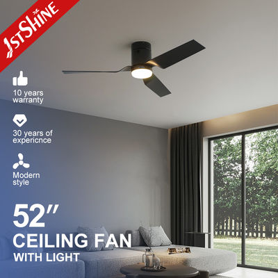 Dobra cena Niski profil 52-calowy Smart Led Sufit Fan Flush Mount 3 Abs Blades z głośnikiem w Internecie