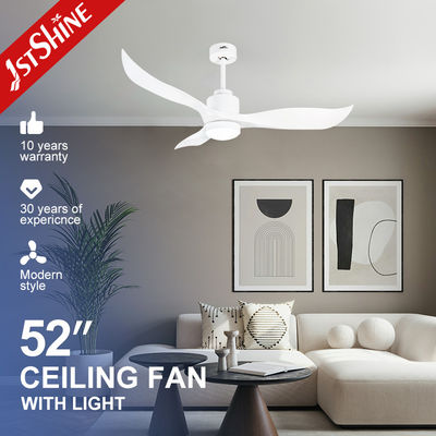 2- 1stshine Remote Control 52-calowe Białe ostrza ABS Dekoracyjne wentylatory sufitowe LED ze światłem