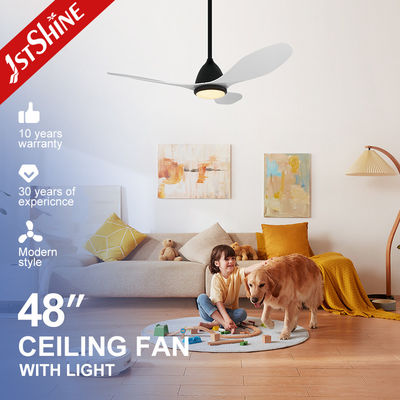 Bezgłośny wentylator sufitowy LED 110 V 240 V z możliwością przyciemniania z 3 kolorami zmieniającymi światło