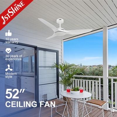 Dobra cena 52-calowy biały wentylator sufitowy bez światła ABS Blade Smart APP Control w Internecie