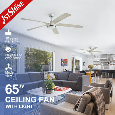 Wielki pokój 65 cali 5 ostrzy LED wentylator sufitowy z zdalnym sterowaniem i 110-240V / 50Hz-60Hz