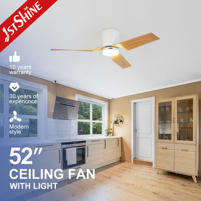 52 inches Remote LED Ceiling Fan with Dimmable 3 Color Light Motor Type DC Pure Copper