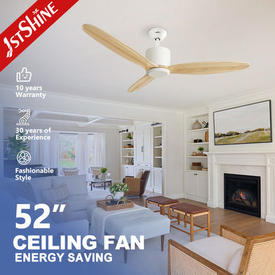 Dobra cena OEM 3 drewniane łopaty 52 Solid Wood App Smart Control Ceiling Fan Z DC Motor w Internecie