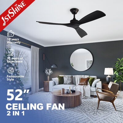 Dobra cena 52-calowy ABS blade DC Motor 2IN1 Sufitowiec z lub bez światła W Internecie